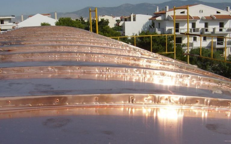 copper rooft glow
