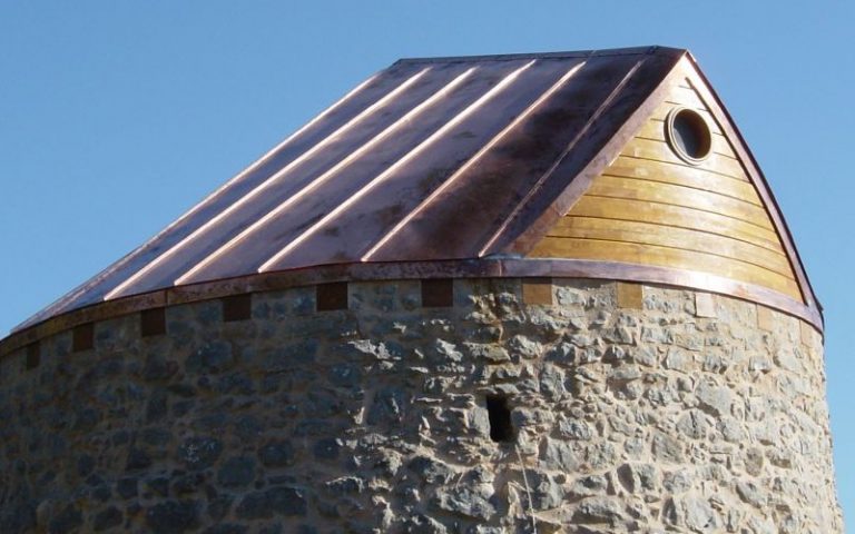 copper construction roof
